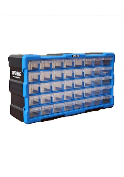Super-Bag Monoblok Yatay 40 Çekmeceli Organizer Vida Dübel Boncuk