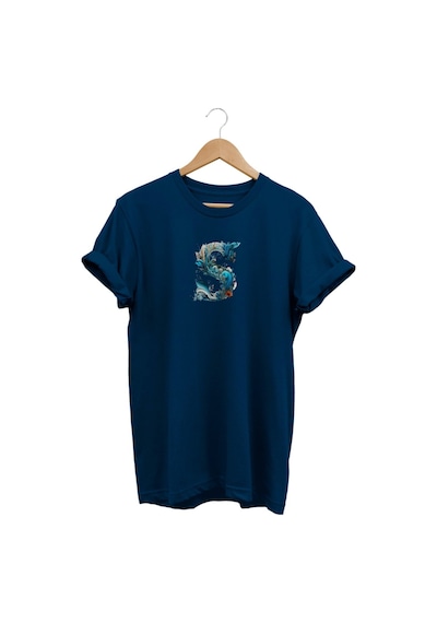 Widi S Baskılı Lacivert T-shirt Lacivert