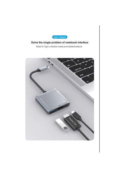 Usb C Display - Usb 3.0- Usb C 100W Çevirici