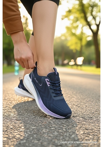 Enoch Kadın Spor Ayakkabı Degrade Geçişli Tasarım Ve Anatomik Comfort Tabanlı Koşu Ve Yürüyüş Sneaker Lacıvert