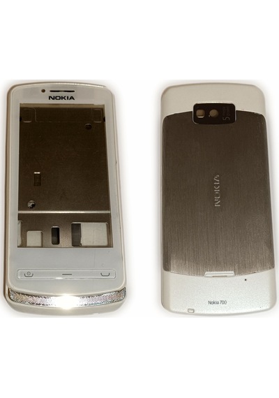 Nokia N700 Kasa Kapak Tuş Takımı N700 Uyumlu Beyaz Renk Orta Kasa
