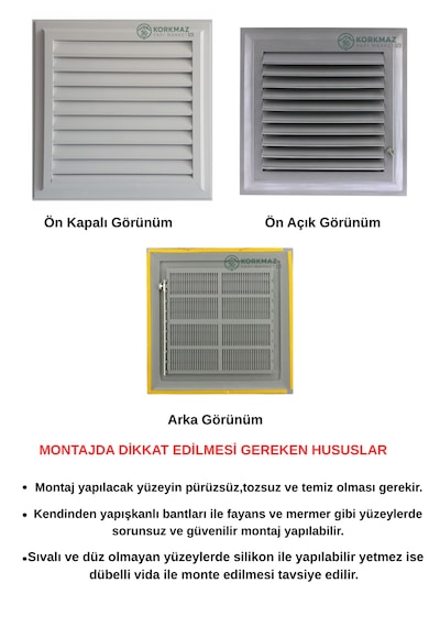 Menfez Banyo Wc Tuvalet Havalandırma Plastik Panjur Izgarası