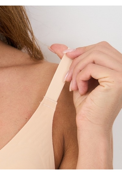 Alya Underwear Kadın Dikişsiz Sütyen Çıkarılabilir Yuvarlak Kaplı Lazer Kesim Görünmez Sütyen Siyah Ten Rengi