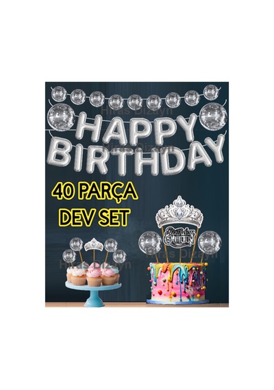 40 Parça Disco Topu Birthday Queen Happy Birthday Doğum Günü Süsü Banner Pasta Cupcake Kürdanı Kokteyl Kürdan Söz Nişan Doğum Günü Kokteyl Davet Ve Sunum Pasta Süsü Süsleme Kalın Kağıt