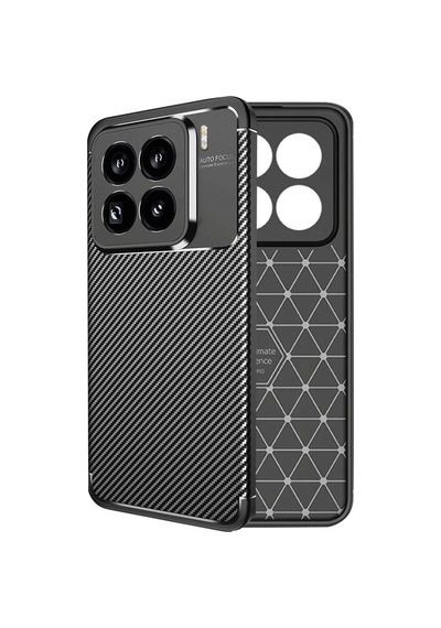 Xiaomi Mi 15 Pro Uyumlu Kılıf Auto Focus Karbon Kapak - Siyah