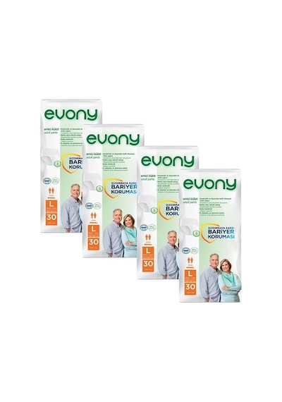 Evony 5.5 Damla Unisex Emici Külot Büyük Boy L 30'Lu x 4 120 Adet