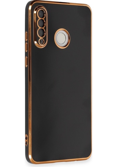 Ilkeshop Newface Huawei P30 Lite Kılıf Volet Silikon - Siyah Sıyah