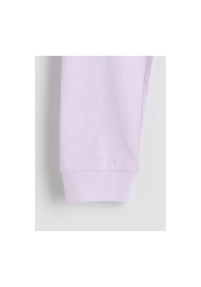 LC Waikiki Bisiklet Yaka Kız Çocuk Pijama Takım 2'li W5 Lılac