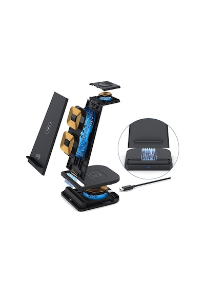 Ally 15 W 3 In 1 Wireless Kablosuz Şarj Standı
