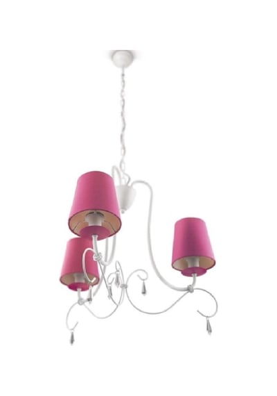 Philips Mykidsroom Princess 3'Lü Kumaş Abajur Avize-Pembe
