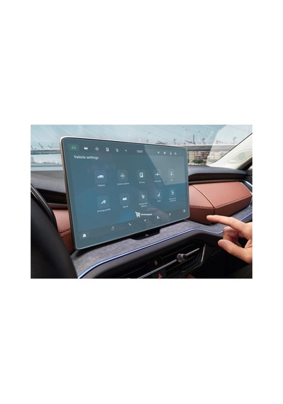 Skoda Kodiaq Uyumlu 10 İnç Araç Ekran Koruyucu Multimedya Nano 9h Kırılmaz Şeffaf