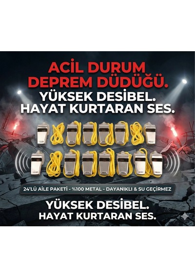 Ers Metal Ipli Hakem Ve Deprem Düdüğü 24'lü