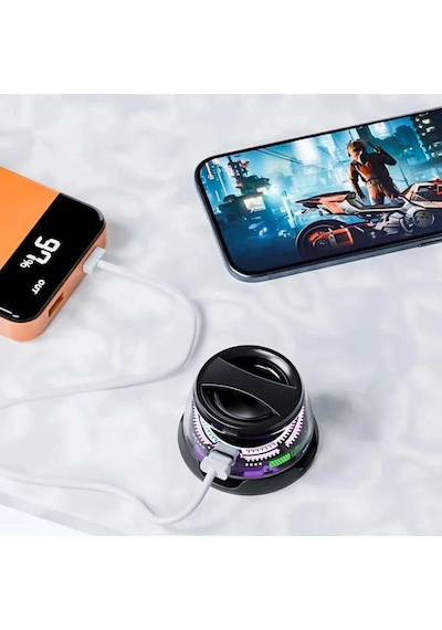 Etashop Manyetik Rgb Mini Bluetooth Hoparlör Telefon Tutuculu 5w Stereo Ses Ipx5 Su Geçirmez