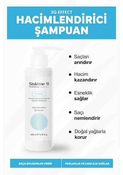 Sisteme 11 Hacimlendirici Şampuan 250 Ml Hacimsiz