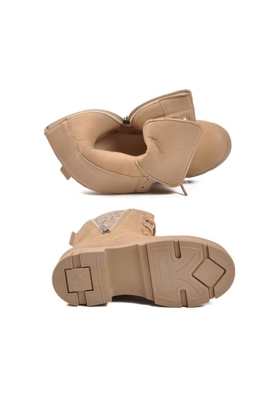 Ayakmod Nut İçi Polarlı Kaymaz Taban Kız Çocuk Bot G-1001 F Frmr Nut Zümrüt