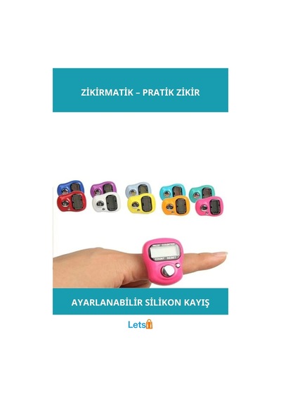 Ergonomik Silikon Yüzük Zikirmatik Sayacı Çok Renkli