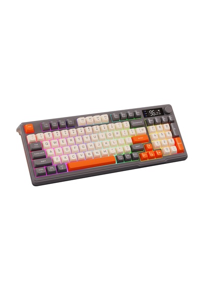 M96 Kablosuz 2.4ghz Kablosuz + Bt Çift Modlu Klavye Led Ekranlı Oyun Klavyesi İle Pbt Knob Rainbow M96 Kablosuz 2.4ghz Kablosuz + Bt Çift Modlu Klavye Led Ekranlı Oyun Klavyesi İle Pbt Knob Rainbow