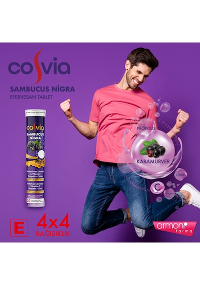 Cosvia Sambucus Nigra Kara Mürver & C Vitamini 20 Tablet