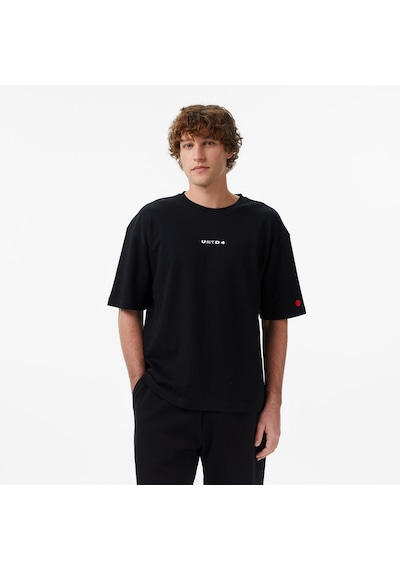 United4 Unıted4 Regular Fit Erkek Siyah T-shirt Bsc-utms Siyah