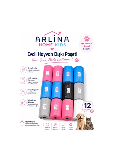 Evcil Hayvan Dışkı Poşeti 12 Rulo