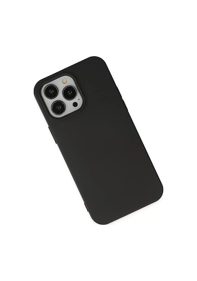 Newface Apple İphone 14 Pro Max Kılıf Nano İçi Kadife Silikon - Siyah