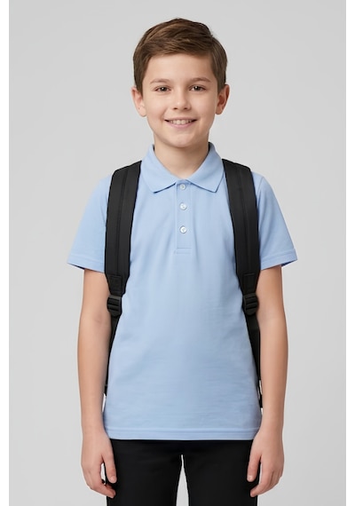 Modanino Erkek Çocuk Pamuk Ve Okul Tarz T-shirt 4-16 Yaş 12790mrt Bebek Mavisi