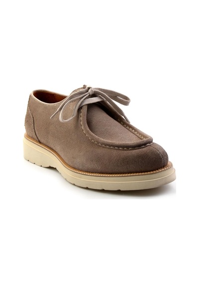 Bambi Gri Hakiki Deri Erkek Loafer Ayakkabı E01901404602 Gri