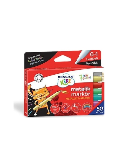 Pensan Kıdz Metalik Markör 7 Renk