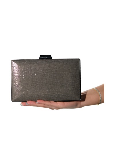 Luvishoes Mırage Platin Taşlı Kadın Abiye Çanta Platin Kristal