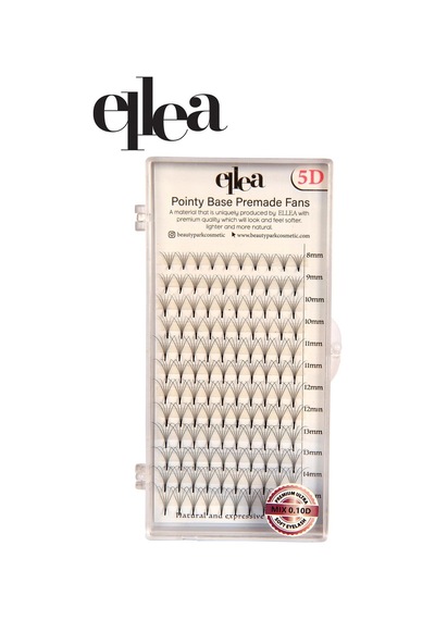 Ellea 5d Volüme İpek Kirpik 0.10 Kalınlık D Kıvrım 8-15  MM Boy Aralığı Mix Kutu