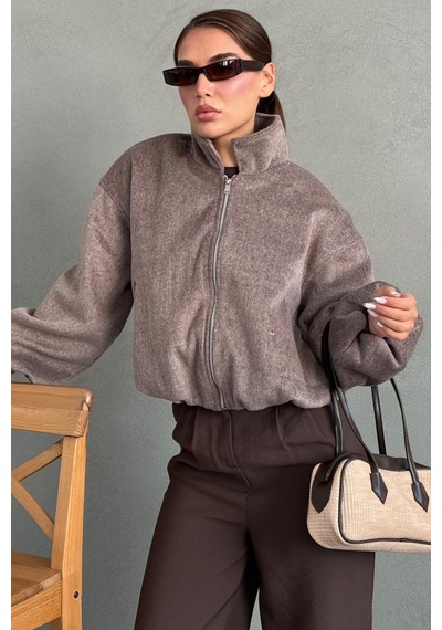 Madmext Vizon Kaşe Bomber Kadın Ceket Mg2902 VİZON