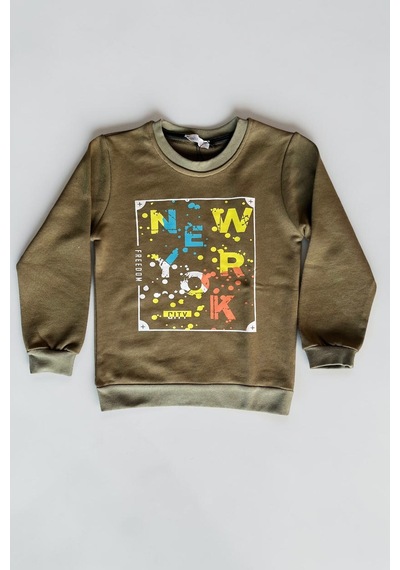 Minik Motion 3'lü Set Çocuk Baskılı 2 İplik Penye Sweatshirt Açık Yeşil - Turuncu - Yeşil Minik Motion 3'lü Set Çocuk Baskılı 2 İplik Penye Sweatshirt Açık Yeşil - Turuncu - Yeşil