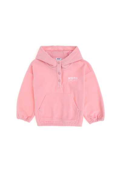 U.S. Polo Assn. Kız Çocuk Pudra Kapüşonlu Sweatshirt 50291467-VR042