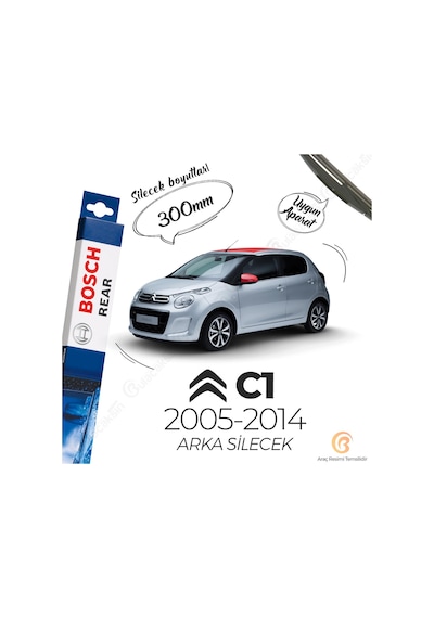Citroen C1 Arka Silecek 2005-2014 Bosch Rear H300