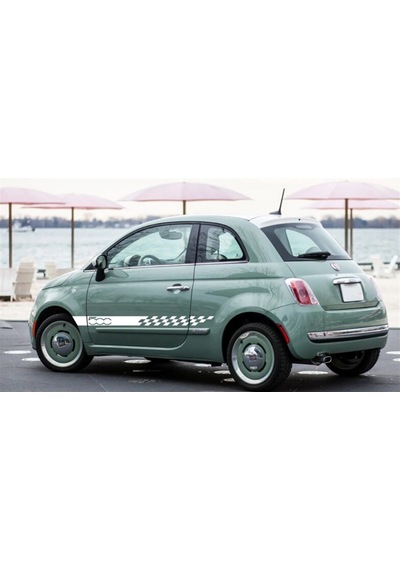 Fiat 500 Yan Kapı Şerit Sticker Etiket Modeli