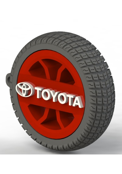 Toyota Uyumlu Özel Tasarım Anahtarlık - Premium Hafif Ve Dayanıklı Kırmızı