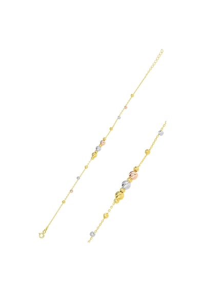 Söğütlü Silver Gümüş Altın Yaldızlı, Rodaj Ve Rose Renkli Dorissa Dorica Bilekli