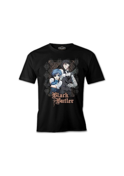 Black Butler The Book Baskılı Sİyah Erkek Tshirt 001