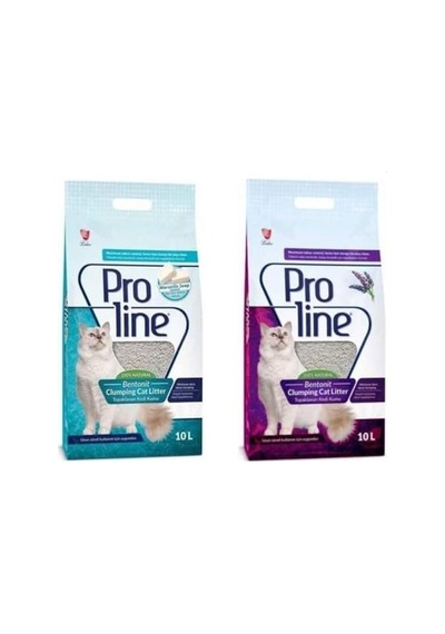 Pro Line Lavanta Kokulu Ve Marsilya Sabunlu Bentonit Kedi Kumu 10 Lt X 2