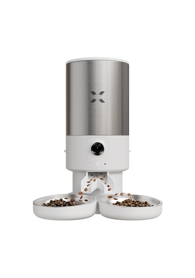 Xenon Smart Akıllı Mama Kabı Kameralı & Çift Kase Kiti Paslanmaz Çelik, 5l, Bpa Free, Sesli Görüş Destekli