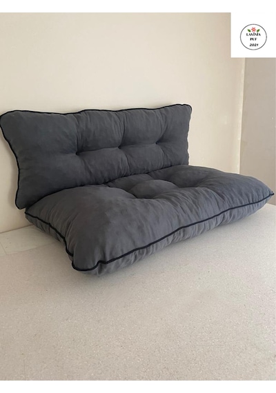 Ikili Takım Standart Palet Minderi 120x80 Antrasit