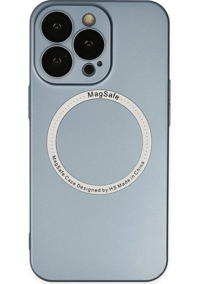 Apple Uyumlu iPhone 13 Pro Kılıf Jack Magneticsafe Lens Silikon Sierra Mavi,