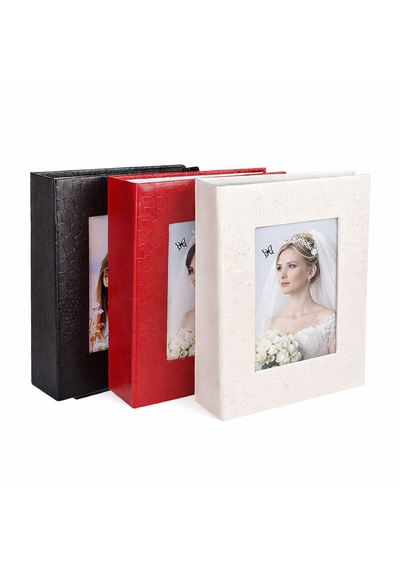 200 Lük Pencereli Deri Fotoğraf Albümü 10 15 Cm 21 Fotoğraf Baskısı Dahil
