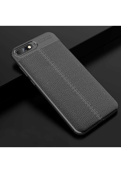 Huawei Y6 2018 Kılıf Deri Tarzı Niss Silikon Case