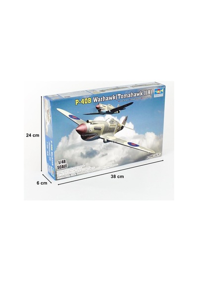 1/48 Curtiss P-40b Warhawk Savaş Uçağı Maketi, Trumpeter 02807