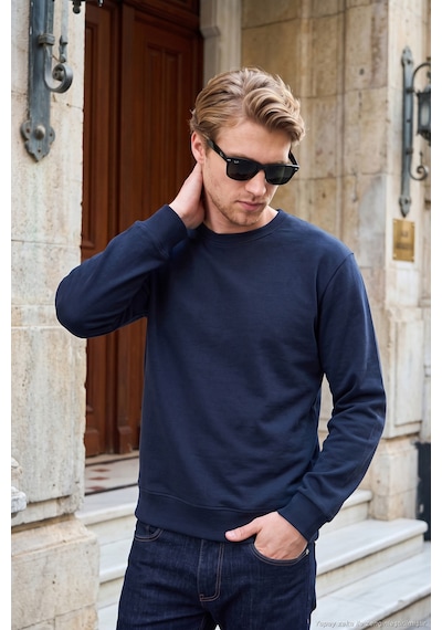 Buratti Pamuklu Relaxed Fit Bisiklet Yaka Sweat Erkek Sweat 5901257 İndigo Indigo Buratti Pamuklu Relaxed Fit Bisiklet Yaka Sweat Erkek Sweat 5901257 İndigo Indigo