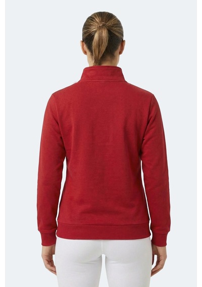 Slazenger Maxıs I Kadın Dik Yaka Fermuarlı Kırmızı Sweatshırt Kırmızı