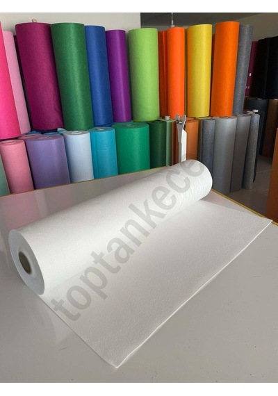Bellalithe İnce Keçe Kumaş, 1mm Kalınlık, 100x100 Cm, Beyaz