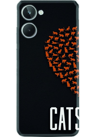 Realme 10 4G Silikon Desen Özel Seri Cats 1792