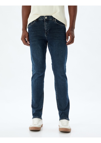 Koton Slim Fit Kot Pantolon - Brad Jean İndigo Stone 5wam40145nd İndigo - Taş